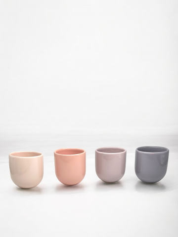 SET 4 PAHARE CAFEA CERAMICÃ NOVUM SPRINGTIME PASTEL 250ML [5]