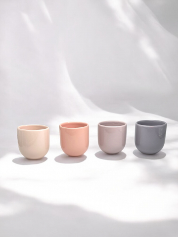 SET 4 PAHARE CAFEA CERAMICÃ NOVUM SPRINGTIME PASTEL 250ML [3]