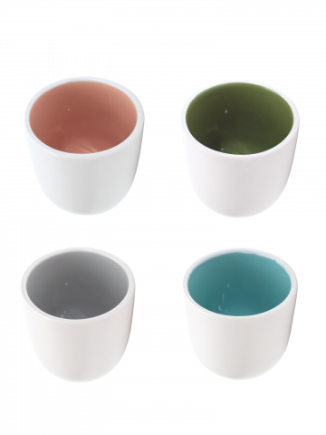 Set 4 Pahare Cafea Novum Summer 150ml  si 250ml(Verde, Gri, Corai, Albastru) [0]