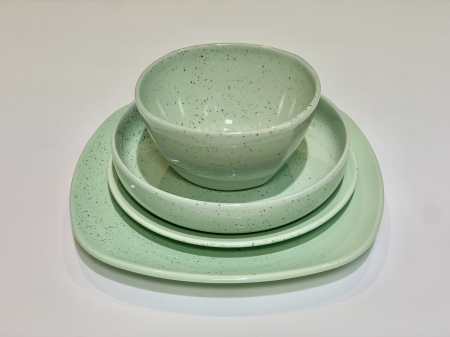 Set 4 Piese Mineral Verde Cu Picatele [2]