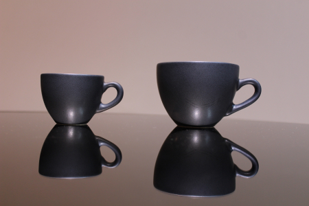 Set 48 Cesti Cafea Vulcano (24 Cesti Espresso 70ml, 24 Cesti Cappuccino 200ml) Negru Mat Carbon [5]