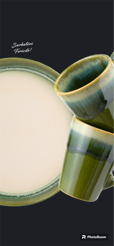 Set Cadou Ceramică Infinity Green (2 Farfurii Mari 25cm, 2 Cãni 300ml) Exceptional [4]