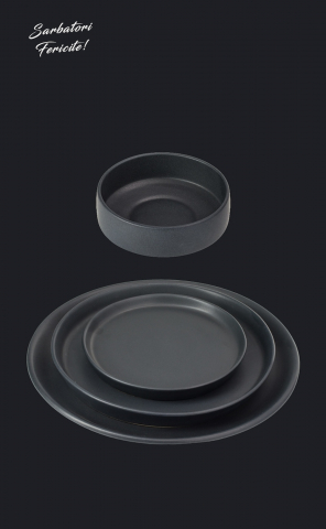 Set Cadou 24 Farfurii Vulcano Eveniemnte (6 Platouri 30cm, 6 Farfurii 25cm, 6 Farfurii 20cm, 6 boluri 400ml) LA COMANDÃ 25 de seturi [6]