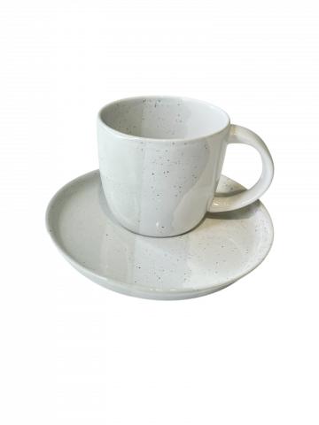 Set Cafea Canã și Farfurie Artizan Gri (1 canã 450ml, 1 farfurie 20cm) [2]