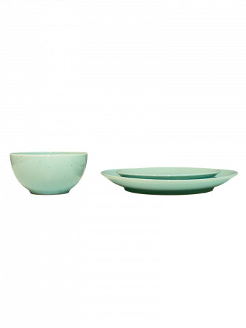 Set Farfurii 3 piese Mineral Aquamarine ( 1 Farfurie 26cm, 1 Farfurie 20cm, 1 Bol 480ml) [3]