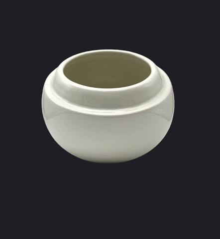 Vaza / Ghiveci Alb-Olive (20cm diametru, 14cm inaltime) [5]
