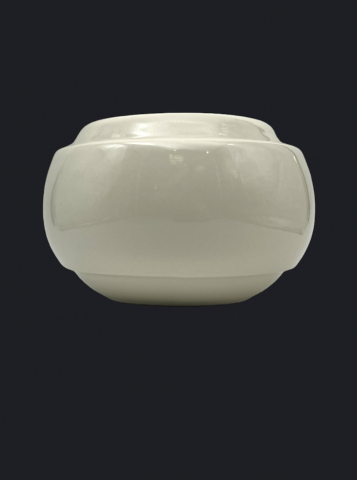 Vaza / Ghiveci Alb-Olive (20cm diametru, 14cm inaltime) [1]