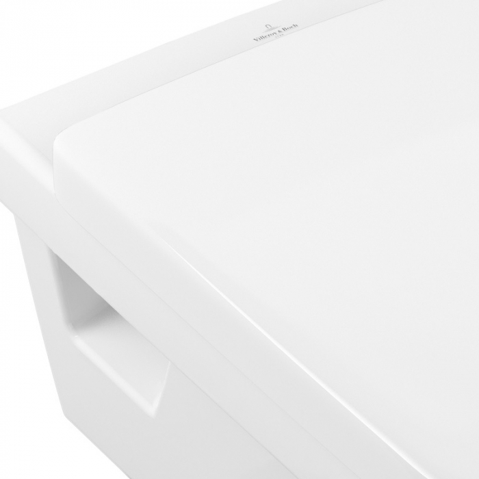 Set vas WC suspendat Villeroy & Boch, Architectura, direct flush, dreptunghiular, cu capac soft close, quick release, alb [2]