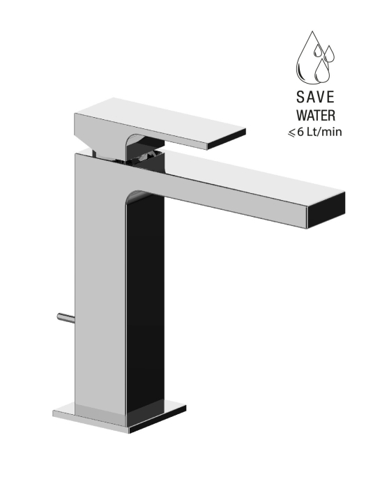 Baterie lavoar cu monocomandă și scurgere tip pop-up [1]