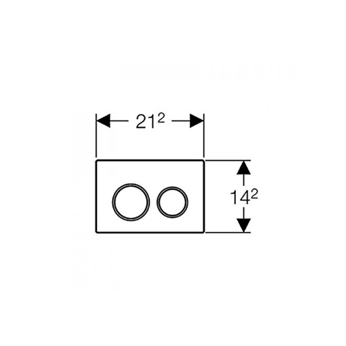 Clapeta cu actionare dubla Geberit, Omega20 Negru lucios [2]