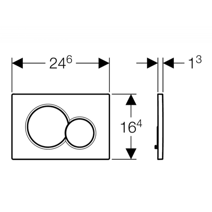 Clapeta cu actionare dubla Geberit, Sigma01 [2]