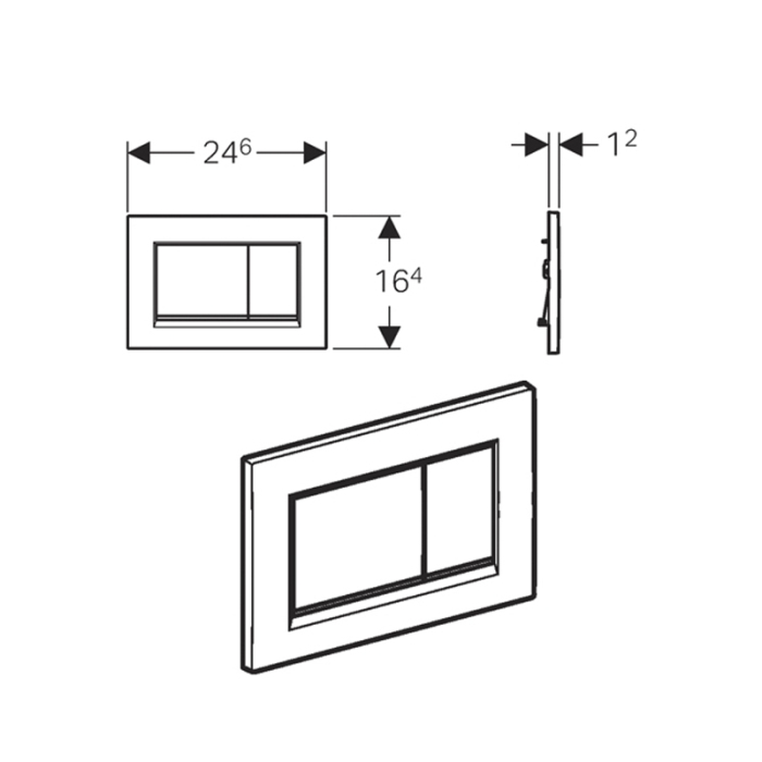 Clapeta cu actionare dubla Geberit Sigma30 [2]