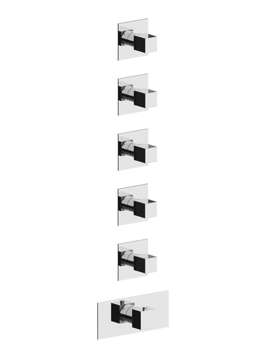 Componente externe Colector de duș încorporat cu termostat cu 5 căi [1]