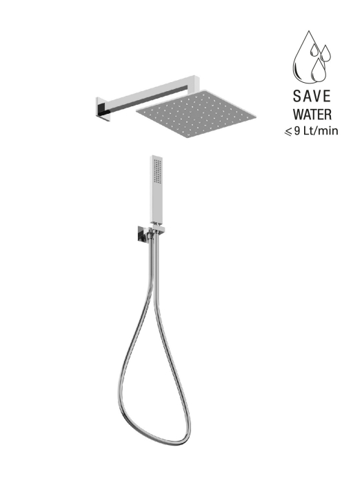 Duș duplex încorporat din alamă, furtun flexibil, duș manual din ABS [1]