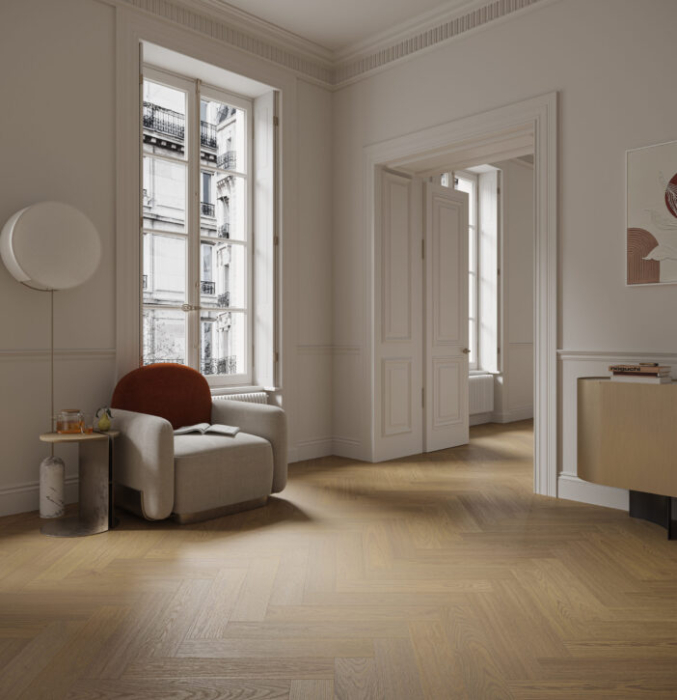 Parchet vinil SPC Stejar Antic Herringbone (cu substrat integrat) [1]