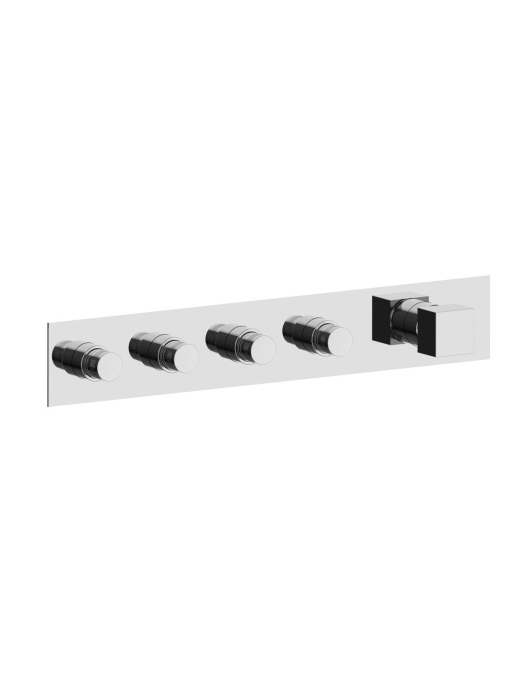 Parte externă cu 4 căi pentru corp buton mecanic încorporat în cutie [1]
