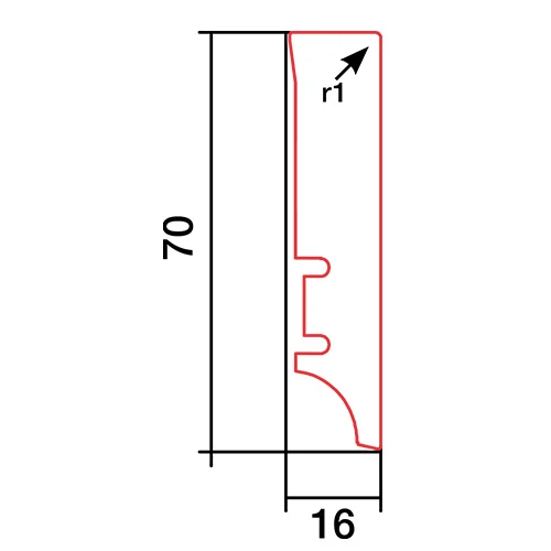 Plintă lemn Barlinek PW7C albă 70mm – furnir stejar lac alb [2]