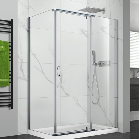 CABINE DE DUS - Cabina de dus Mediterraneo, Catania 100x80, cu usa batanta si perete lateral fix