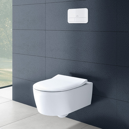 Set vas WC Villeroy & Boch, Soul, suspendat, direct flush, cu capac soft close si quick release, alb [3]
