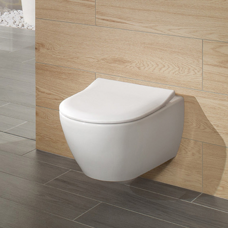 Set vas WC suspendat Villeroy & Boch, Subway 2.0, direct flush, cu capac slim, soft close, alb [5]