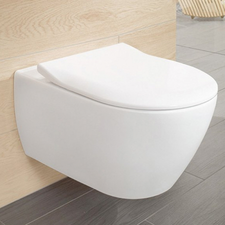 Set vas WC suspendat Villeroy & Boch, Subway 2.0, direct flush, cu capac slim, soft close, alb [4]