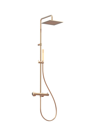 MOCCA - Baterie duș anticalcar externă termostatică 25x25