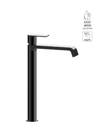 TOLOMEO - Baterie lavoar cu monocomandă versiune înaltă, fără scurgere