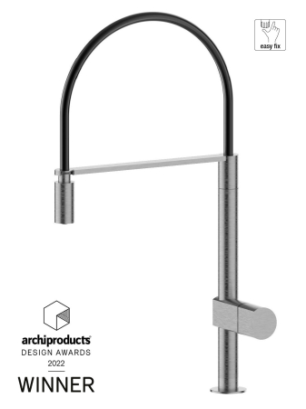 OBIECTE SANITARE - Baterie monocomandă pentru chiuvetă cu arc și duș