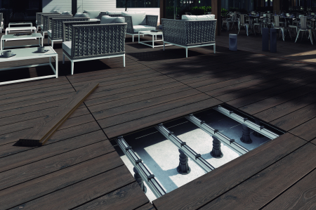 EXADECK - Placi ceramice extrudate terasa 20 mm Exagres Exadeck Antico 121,7x14,1x2,6