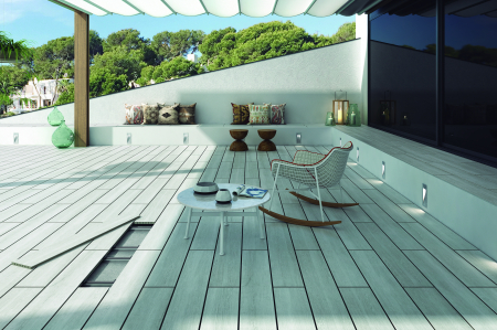 EXADECK - Placi ceramice extrudate terasa 20 mm Exagres Exadeck Natural 121,7x14,1x2,6