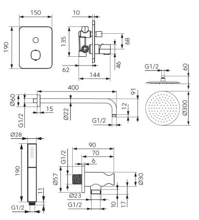 MEANDRO, Sistem dus incastrat 6 in 1 [1]