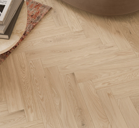 Parchet de stejar Bardolino alb Herringbone [1]