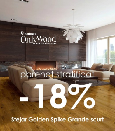 LEMN 100% TRIPLUSTRATIFICAT - Parchet  GOLDEN SPIKE GRANDE SCURT