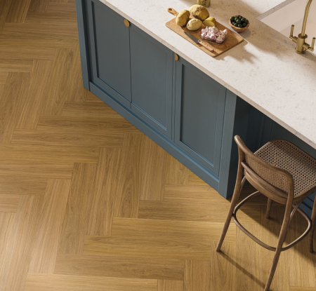 PARCHET | Lemn, SPC și Hibrid - Parchet SPC Oxford caramel brown Herringbone