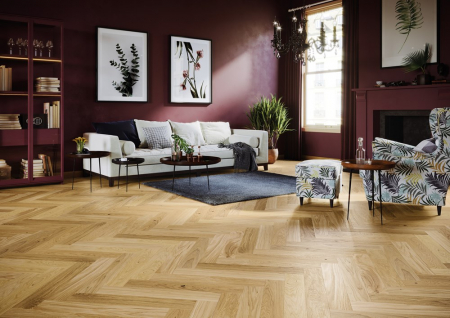 LEMN 100% TRIPLUSTRATIFICAT - PARCHET Stejar Bright Herringbone 110