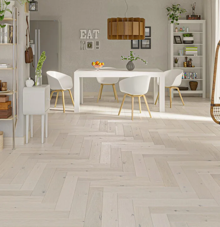 LEMN 100% TRIPLUSTRATIFICAT - Parchet Stejar Cappuccino Herringbone 130