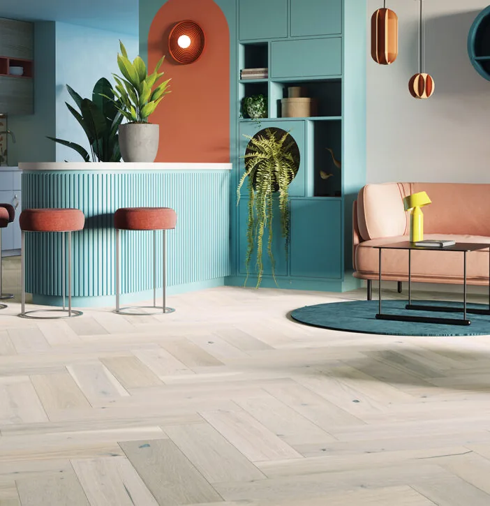 LEMN 100% TRIPLUSTRATIFICAT - Parchet Stejar Cappuccino Herringbone 180