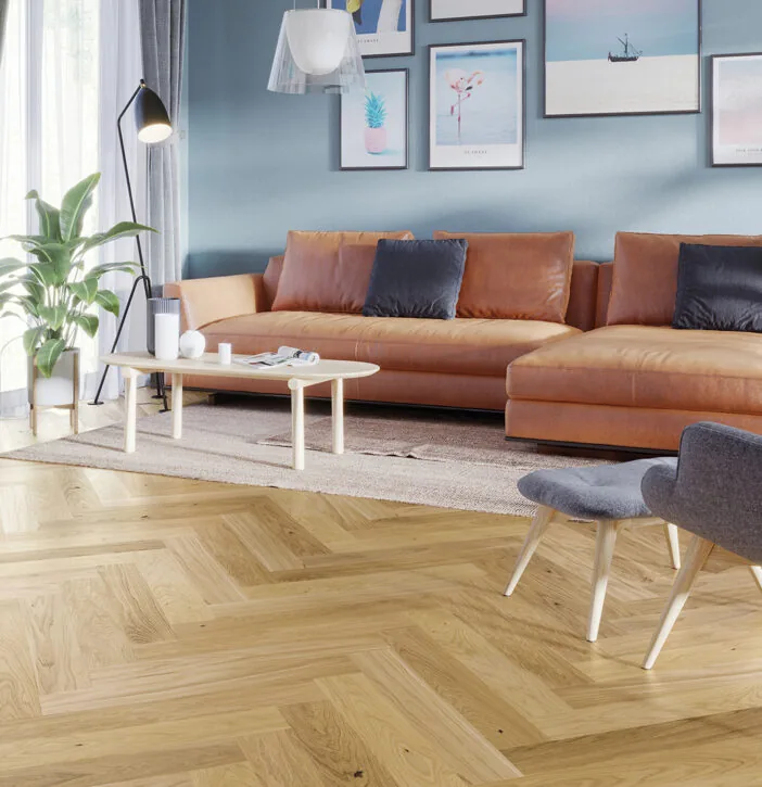 LEMN 100% TRIPLUSTRATIFICAT - Parchet Stejar Caramel Herringbone 110
