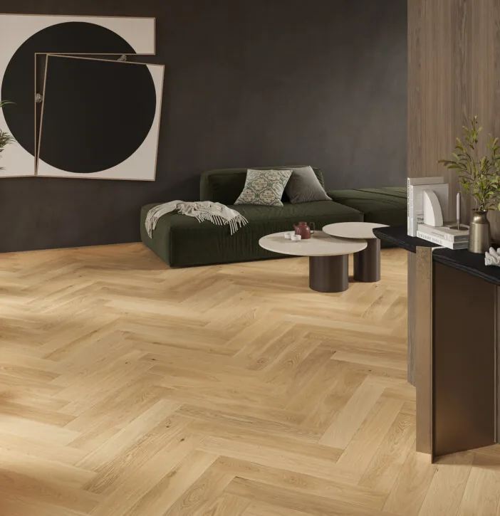 LEMN 100% TRIPLUSTRATIFICAT - Parchet Stejar Caramel Herringbone 130