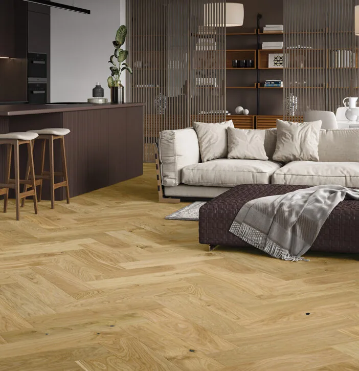 LEMN 100% TRIPLUSTRATIFICAT - Parchet Stejar Caramel Herringbone 180