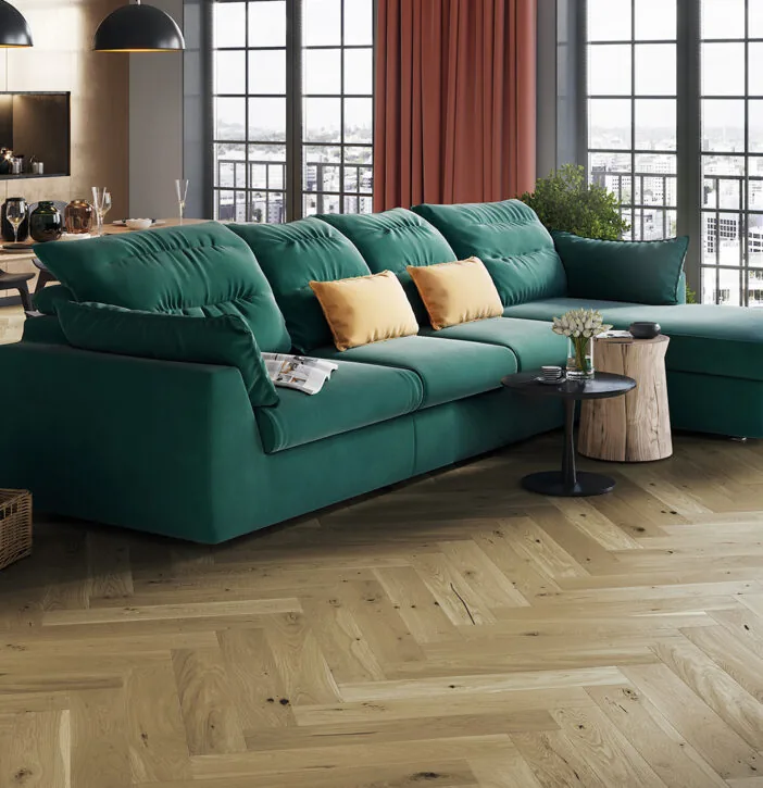 LEMN 100% TRIPLUSTRATIFICAT - Parchet Stejar Toffee Herringbone 130