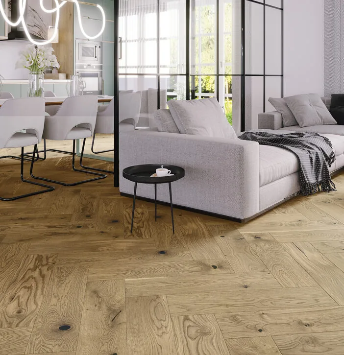 LEMN 100% TRIPLUSTRATIFICAT - Parchet Stejar Toffee Herringbone 180