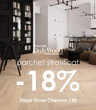 LEMN 100% TRIPLUSTRATIFICAT - Parchet Stejar Trivor Chevron 130