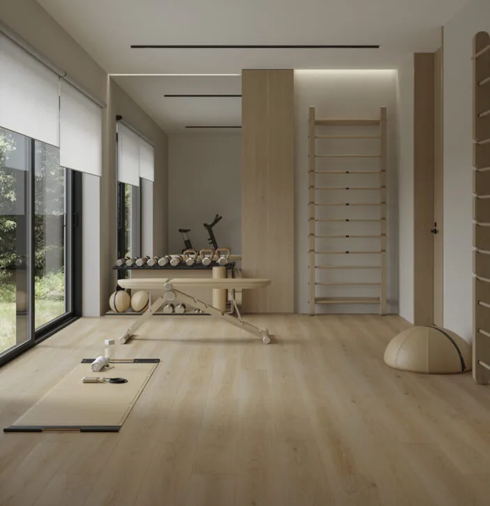 SPC - STONE POLYMER COMPOSITE - Parchet vinil SPC Stejar Almond (cu substrat integrat)