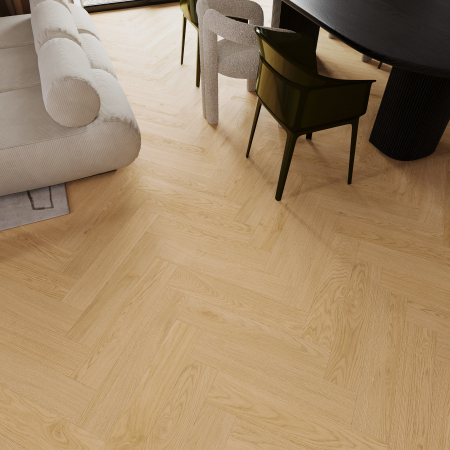 Parchet AURA SPC Stejar Benjamin Herringbone [2]