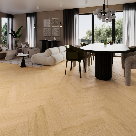 Parchet AURA SPC Stejar Benjamin Herringbone [1]