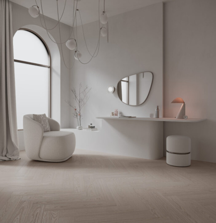 SPC - STONE POLYMER COMPOSITE - Parchet vinil SPC Stejar Silk Herringbone (cu substrat integrat)