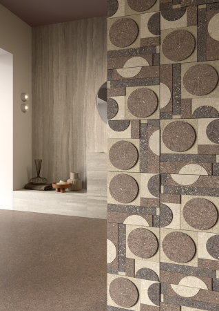 COMPATTA - Placi ceramice portelanate Florim Compatta Pisé Limo 120x280