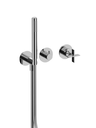 FRATTINI - Set exterior pentru baterie de cadă încorporată cu discuri ceramice cu 3 căi