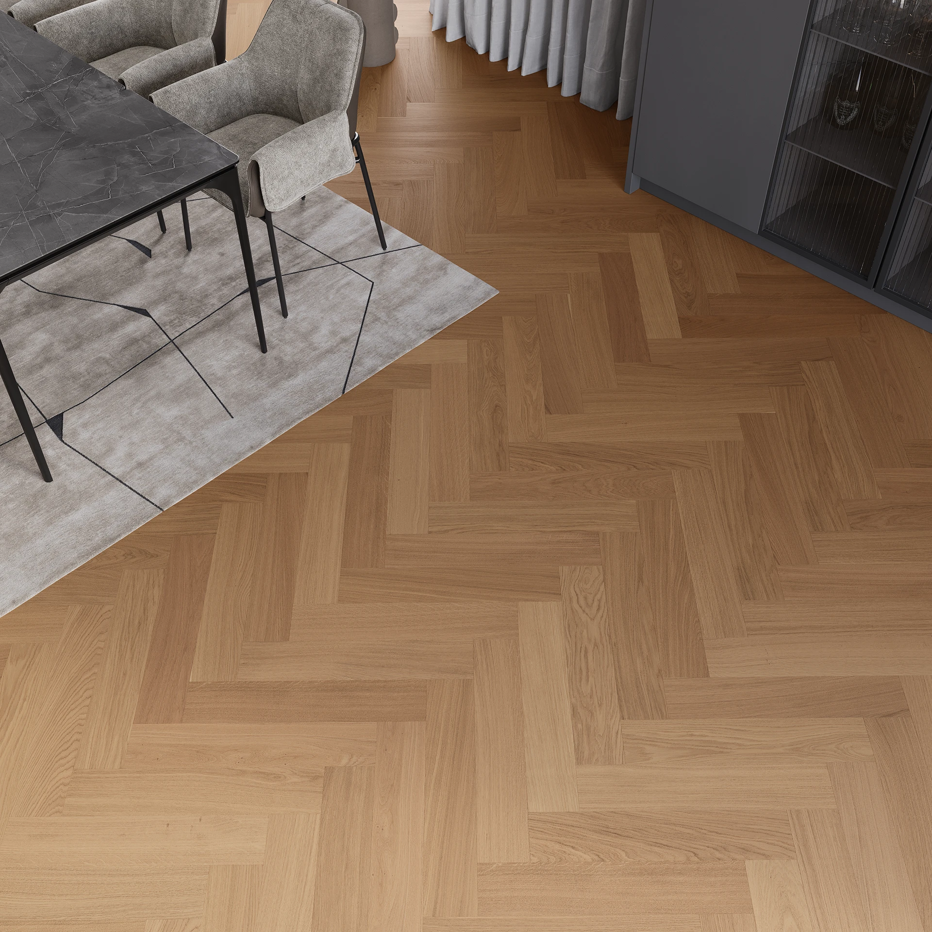 Parchet Hibrid Stejar Essenza Esthetic Herringbone 126 [1]